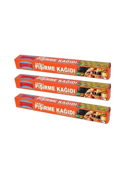 3 Adet Pratikon Yağlı Pişirme Kağıdı