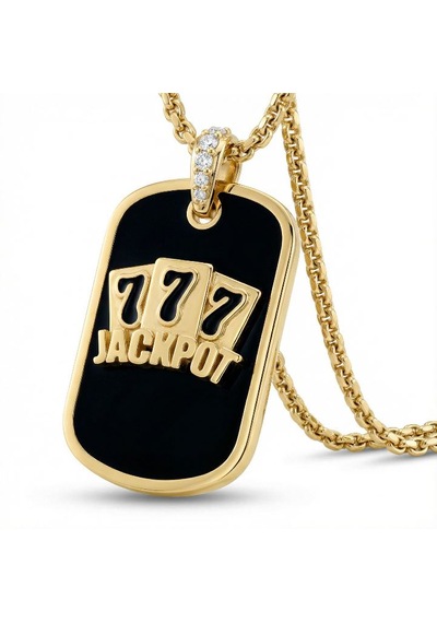 777 Jackpot Kolye Ucu Çok Renkli