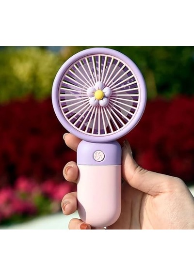 Promosyonca Mini Usb Fan, Taşınabilir, Farklı Renk Seçeneği Pembe-mor