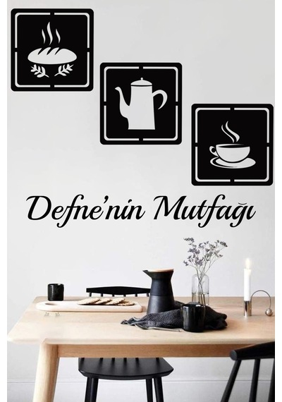 3 Lü Kişiye Özel İsimli Mutfak İçin Tablo Mutfak Duvar Dekoru Ekmek Fincan Çaydanlık Siyah - 753533869 Siyah 3 Lü Kişiye Özel İsimli Mutfak İçin Tablo Mutfak Duvar Dekoru Ekmek Fincan Çaydanlık Siyah - 753533869 Siyah