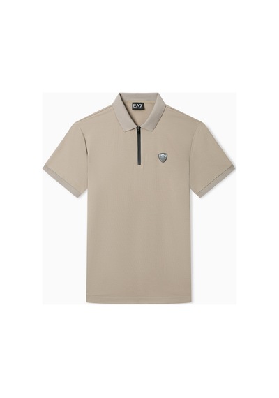 Ea7 8npf13pjrgz-u6167 Train Premium Shield M Erkek Polo Tişört Bej