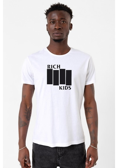 G-dragon Rich Kids Beyaz Erkek Bisikletyaka Tshirt Çok Renkli