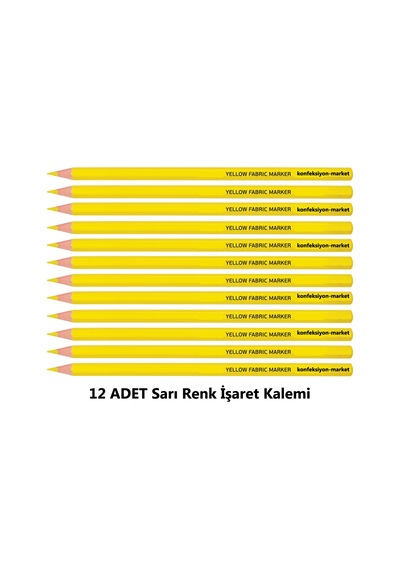 Sarı Renk Tekstil Kumaş Karton Deri Kurşun Işaretleme Kalemi