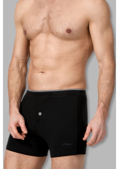 Elastan Düğmeli Erkek Boxer 146 3'lü Paket Siyah Elastan Düğmeli Erkek Boxer 146 3'lü Paket Siyah