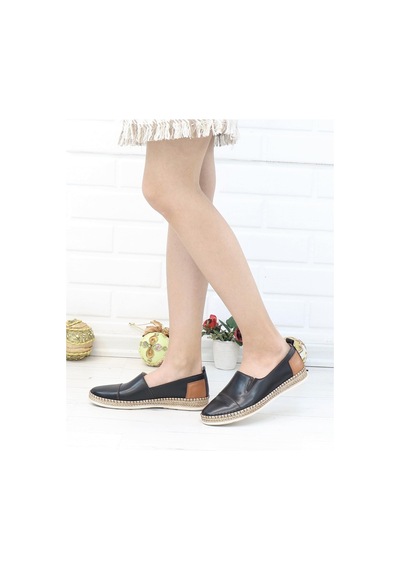 Nesil Shoes Syg P41 Siyah Hakiki Deri Kadın Ayakkabı-siyah Siyah