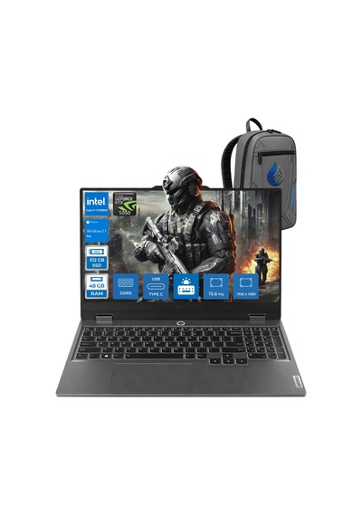 Lenovo LOQ 15IRX10 83JE00WGTRRNP13 i7-13700HX 48 GB 512 GB SSD RTX5050 15.6" W11P Dizüstü Bilgisayar + Çanta