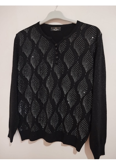 Anne Moda Ankara Üstün Kalite, Standart Beden, Kapri Kollu, Pamuk-akrilik Karışımı, Şık, Triko Kazak/bluz Siyah Anne Moda Ankara Üstün Kalite, Standart Beden, Kapri Kollu, Pamuk-akrilik Karışımı, Şık, Triko Kazak/bluz Siyah