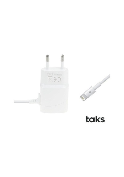 Taks Lightning Kablolu 1A Seyahat Şarj Cihazı Beyaz