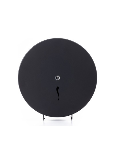 ARGESAN-Paslanmaz Çelik WC Kağıtlığı JUMBO Q28 cm-MAT SİYAH