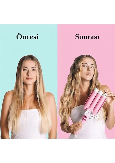 Premio T-0042 Triple Su Dalgası Profesyonel Saç Şekillendirici Maşası