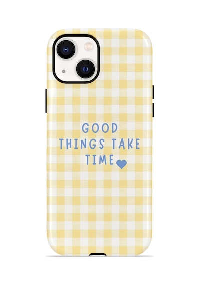 Apple iPhone Uyumlu 15 Vorian Çift Katmanlı Kılıf Good Things Gingham