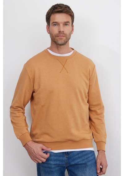 Tudors Unisex Relax Fit Rahat Kesim %100 Pamuk 3 İplik Basic Camel Bisiklet Yaka Sweatshirt-35146 Camel Tudors Unisex Relax Fit Rahat Kesim %100 Pamuk 3 İplik Basic Camel Bisiklet Yaka Sweatshirt-35146 Camel