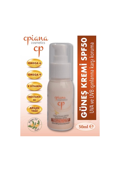 Cpiana Güneş Koruyucu Krem Spf 50 Argan Yağı 50ml