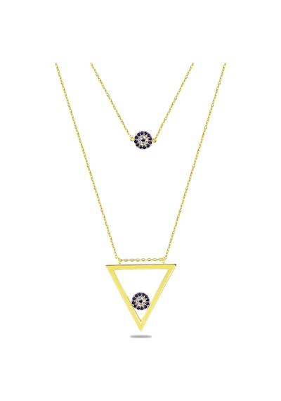 Kuyumcudukkani Nazarlık İkili Kolye -37234-g-blu Gold
