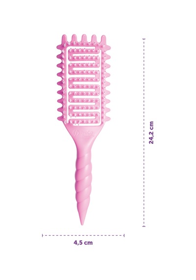 Pro Curlybrush - Kıvırcık Saçlar İçin Bukle Belirginleştirici Saç Fırçası Pembe