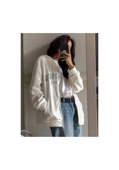 Tarzsokak Ünisex Basic Slim Fit Kapüşonlu Fermuarlı Cepli Sweatshirt Bej Bej
