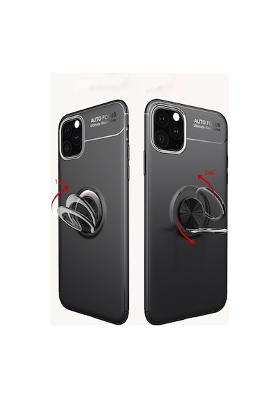 Apple iPhone Uyumlu  Uyumlu 11 Pro Kılıf Range Yüzüklü Silikon - Kırmızı