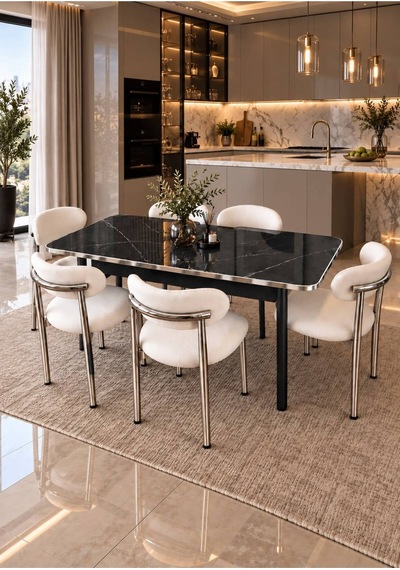 Sfm Serisi 80 X 130 Mutfak Masa Takımı Salon Takımı Yemek Odası Takımı Beyaz - 930431586 Beyaz Sfm Serisi 80 X 130 Mutfak Masa Takımı Salon Takımı Yemek Odası Takımı Beyaz - 930431586 Beyaz