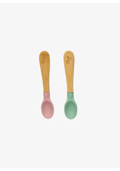 Citron 2'li Organik Bambu Kaşık Seti - Green/pink 1073667