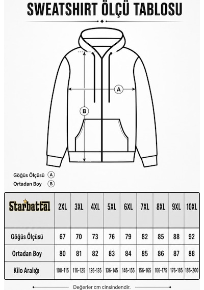 Starbattal Erkek Büyük Beden Sıfır Yaka 3ip Sweat Black 24202 Eflatun-2851