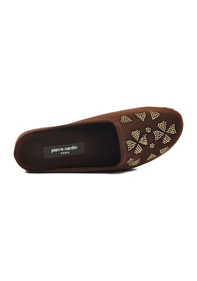 Pierre Cardin Kahve Hafif Tekstil Kadın Önü Kapalı Ev Terliği Pc-55374 Z Kahverengi