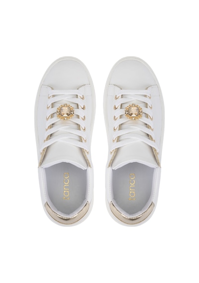 Tamer Tanca Kadın Suni Deri Beyaz Sneakers & Spor Ayakkabı 1009 3333 Bn Ayk Y26 Beyaz Cılt