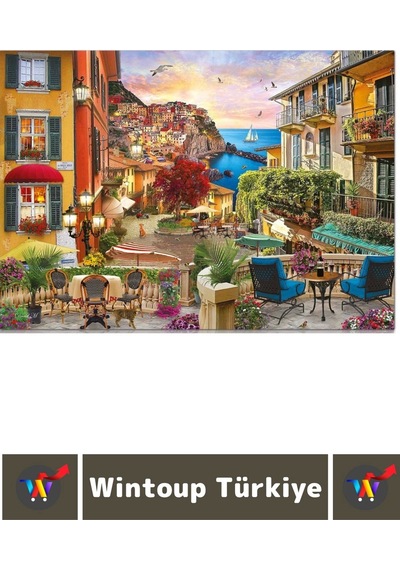 El Göz Koordinasyon Beceri Görsel Algı Geliştirici 1000 Parça Çocuk Puzzle İtalya'da Gün Batarken