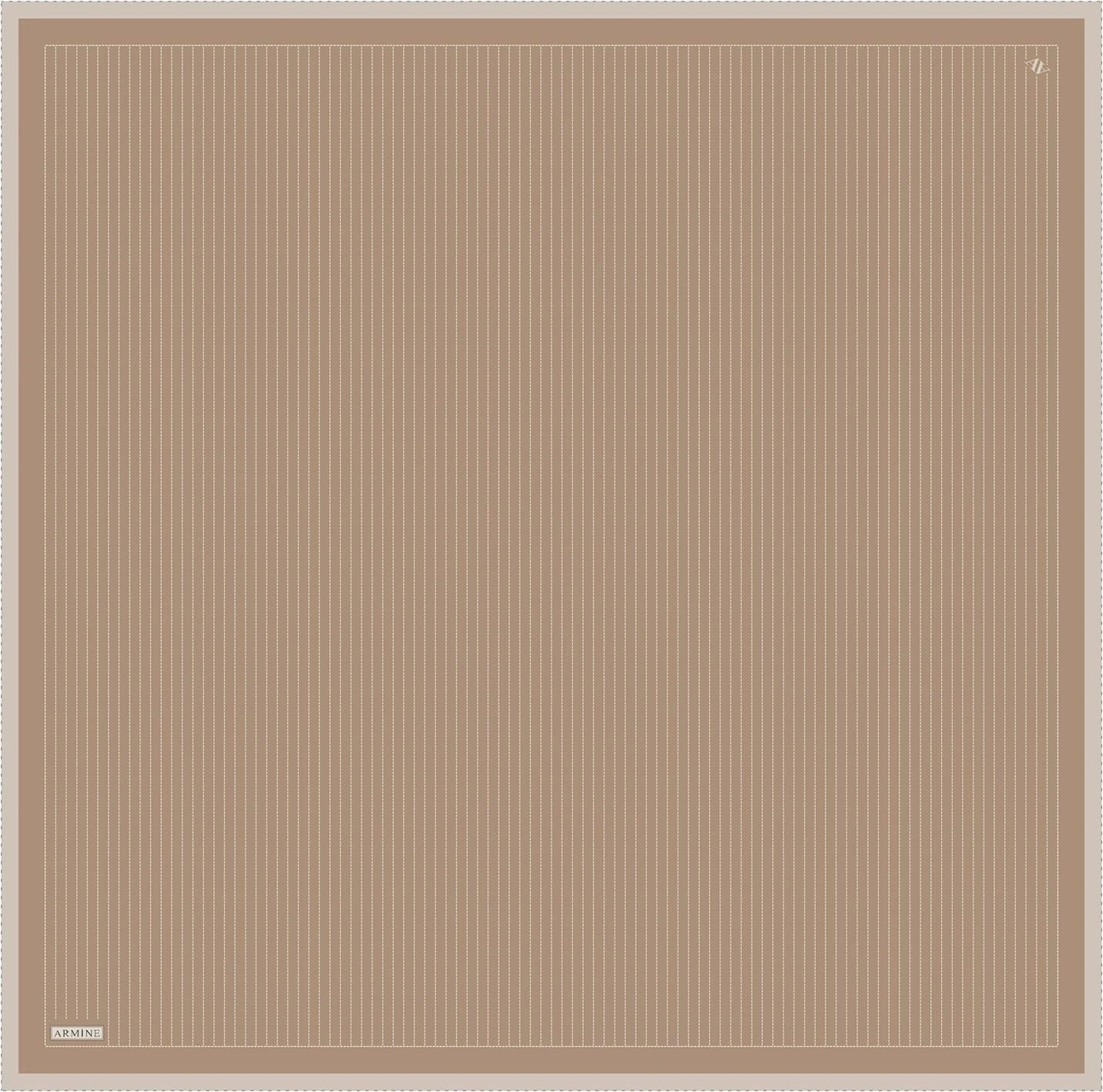 Armine Klasik Desenli Saf İpek Sura Eşarp 9348d 83 Camel
