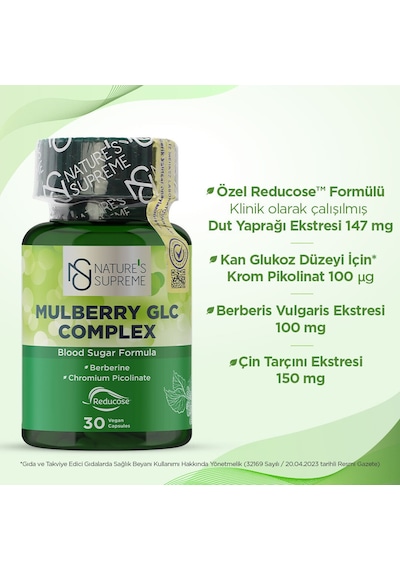 Natures Supreme Reducose Mulberry Glc Complex 30 Kapsül Aromasız