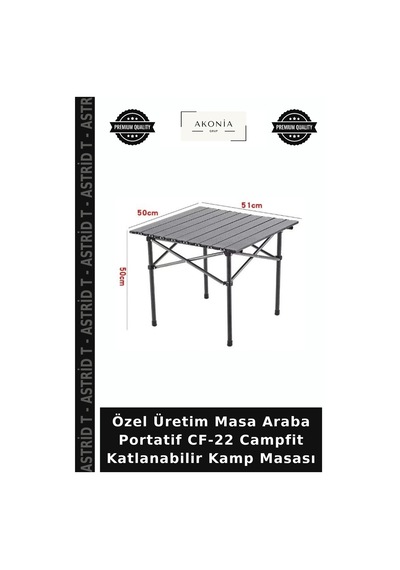 Özel Üretim Masa Araba Portatif Cf-22 Campfit Katlanabilir Kamp Masası Belirtilmemiş