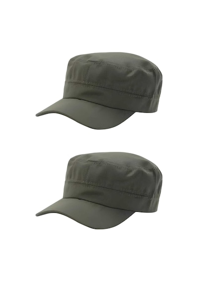 Uniquetrenders Unisex Pamuklu Castro Şapka 2 Adet Haki Haki