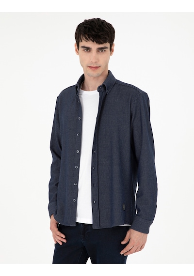 Pierre Cardin Erkek Lacivert Gömlek Desenli 50293947-vr033 Lacivert