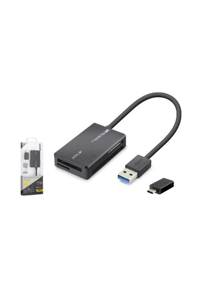 İetop C313 Usb Type-c 3.2 Gen1 All İn One Kart Okuyucu Cf Sd Microsd Ms 5 Gbps Siyah Kdo