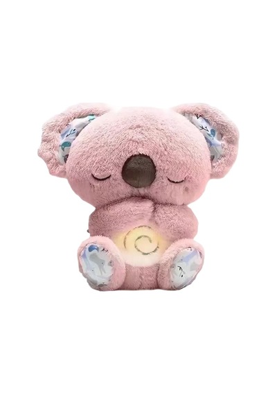 Duoyin Sevimli Nefes Alan Koala Yumuşak Oyun Bebek Uyku Arkadaş Hediye Peluşoyuncak Pembe