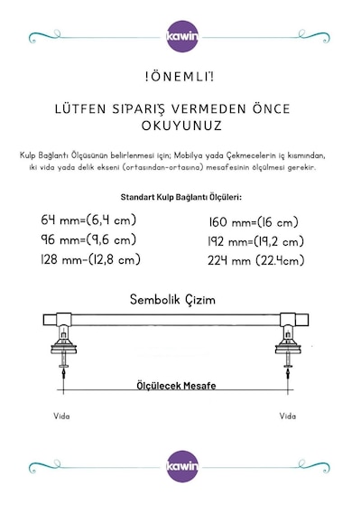 Köprü Alüminyum Metal Lüks Modern Mobilya Çekmece Mutfak Dolabı Kulpu Siyah 96mm