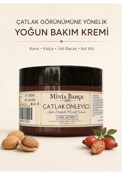 Minia Bahçe Kuruluğa Eğilimli Ciltler İçin Besleyici Vücut Yoğun Bakım Çatlak Kremi 50 ML