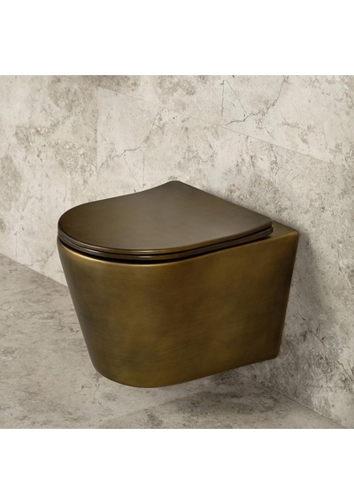 Lena Asma Klozet Kapak Dahil Mat Bronz Et-h201br Bronz