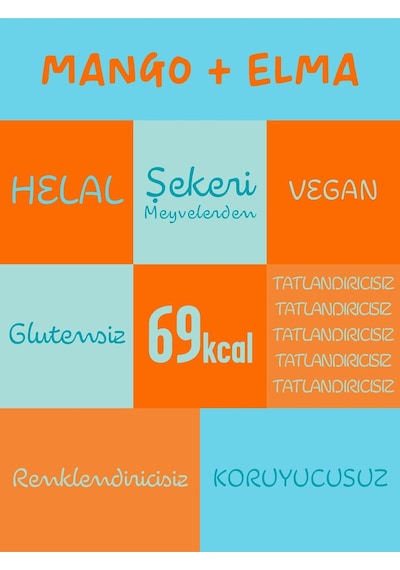 Mango Meyve Barı 288 Adet Atıştırmalıklar Vegan, Glutensiz 20gr X 288adet