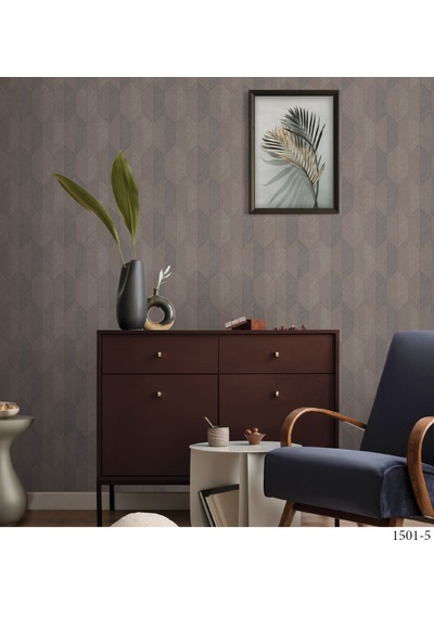 Adawall Vera 1501-5 Geometrik Modern Desenli Düz Sade Duvar Kağıdı