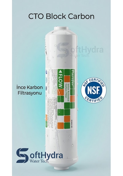 Purefer Nsf Onaylı 10" 4'lü Su Arıtma Filtre Seti: Sediment, Gac, Cto Karbon Ve Post Karbon Filtre