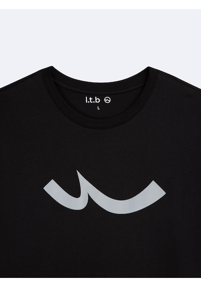 Logo Baskılı Siyah T-shırt Siyah