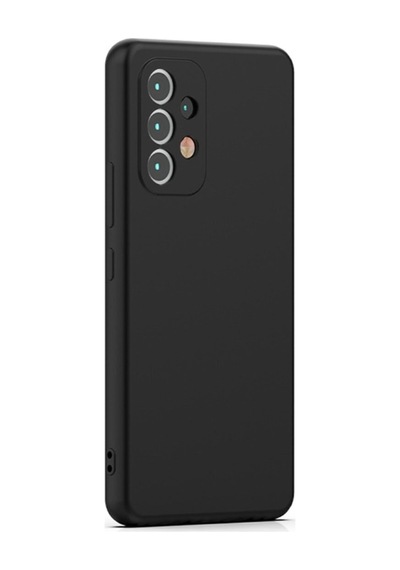 Samsung Galaxy Uyumlu A33 5g Esnek Dayanıklı Soft Tasarım Kılıf Ve Tam Kaplayan Ekran Koruyucu Siyah