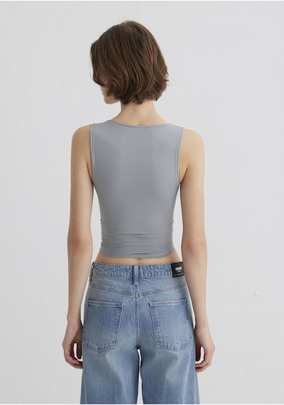 Mavi - Halter Yaka Gri Poliamid Atlet 1613499-70098 Gri