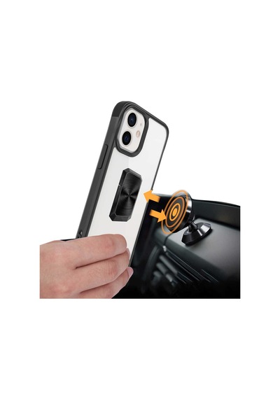 Apple Uyumlu iPhone 12 Uyumlu Zore V-bax Kılıf-siyah Siyah -