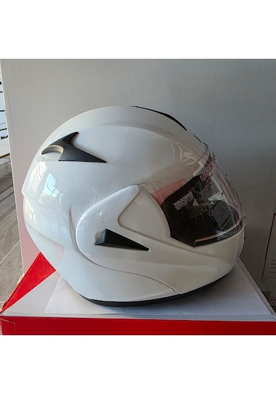 Çene Açılır Kask Vizörlü Md-808 Vırtue Beyaz L