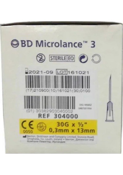 BD - MİCROLANCE MEZOTERAPİ İĞNESİ 30G 0.3X13MM REF:304000 - 50 ADET