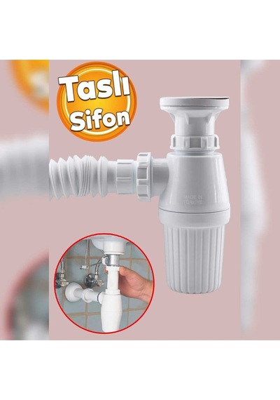 Esli Taslı Koku Önleyicili Körüklü Lavabo Gideri Diğer