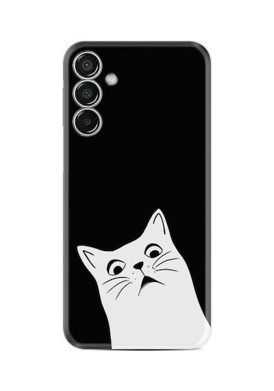 Vivo V30 Kılıf Desenli Silikon Platinium Series Şaşkın Kedi 1900