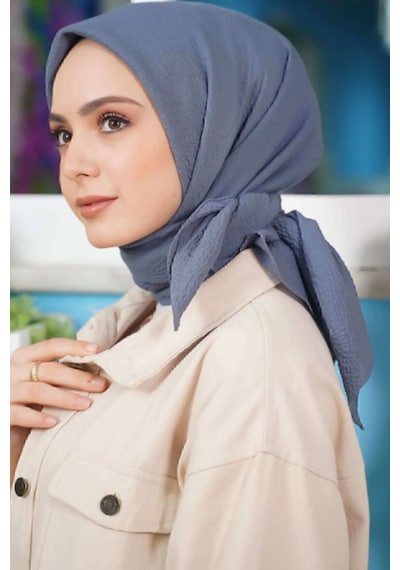 Melodi Scarf Kadın Tesettür Mio Caz Eşarp Hijab Gri Gri