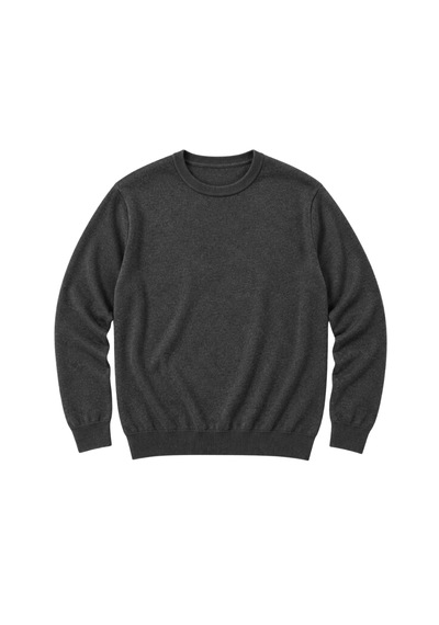 Battalmoda Erkek Büyük Beden Füme Bisiklet Yaka Pamuklu Kazak 3xl-4xl-5xl-6xl